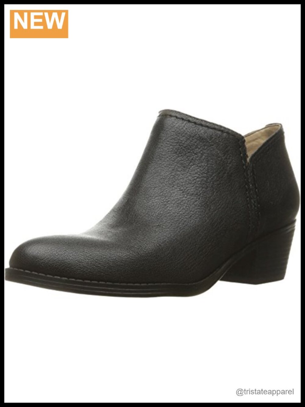 Naturalizer Zarie Ankle Bootie Leather Round Toe Zip Chunky Heel Women's Shoes
